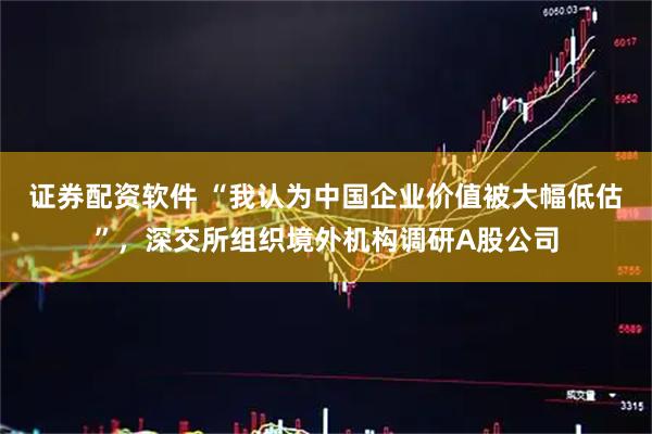 证券配资软件 “我认为中国企业价值被大幅低估”，深交所组织境外机构调研A股公司