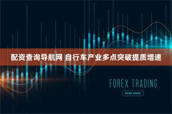 配资查询导航网 自行车产业多点突破提质增速